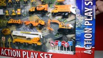CAT MIGHTY MACHINES EXCAVATOR BULLDOZER FRONT LOADER AND TRAINS TRUCKS WITH PLAYDOH FUN
