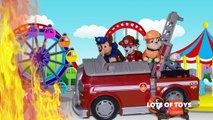 Paw Patrol On-A-Roll Chase Police Car & On-A-Roll Marshall Fire Truck transforms and Rolls