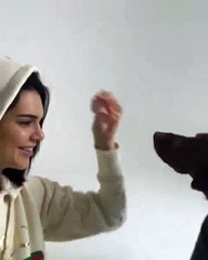KENDALL JENNER WITH DOG