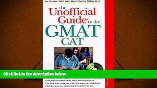 Popular Book  The Unofficial Guide to the Gmat Cat (The Unofficial Guide Test Prep Series)  For