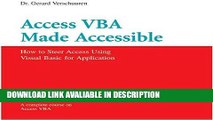 PDF [DOWNLOAD] Access VBA Made Accessible: A Complete Course on Microsoft Access Programming