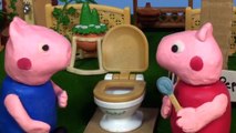 Peppa Pig Play-Doh Spider-Man Go Pee Toilet Training With Georges Dinosaur