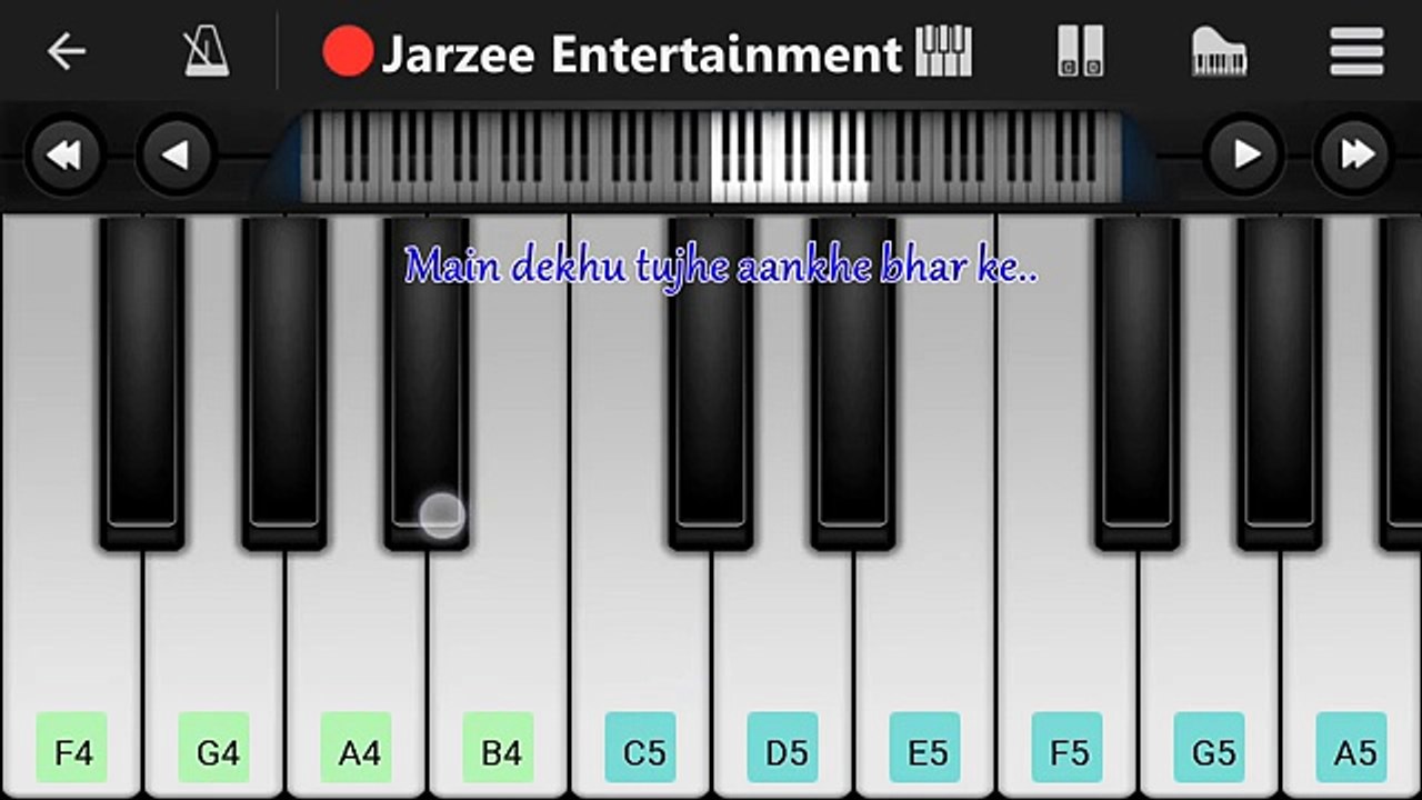 Kabhi jo badal barse (Jackpot), Arijit singh - Mobile Perfect Piano Tutorial