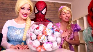 Frozen Elsa & Spiderman DRINK From a GARBAGE CAN! w  Joker Rapunzel Crying Baby Police Superhero Fun