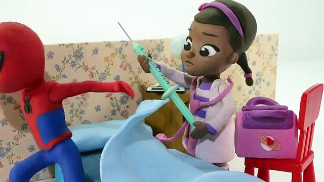 Hulk Gets Sick Needs Shot Prank Videos Superheroes in Real Life Play Doh Animation Spiderman