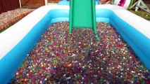 ORBEEZ POOL PARTY - WATER BALLOON BOMB FIGHT - Toys AndMe Toy Freaks
