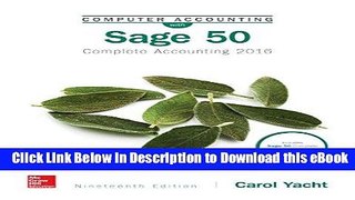 eBook Free COMPUTER ACCOUNTING WITH SAGE 50 2016 Free Online