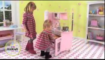 Desembalaje de Kidkraft Play Kitchen zona de cocina rosa Кидкрафт Vintage Kitchen rosa de flexión