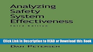 Best PDF Analyzing Safety System Effectiveness (Industrial Health   Safety) Audiobook Free