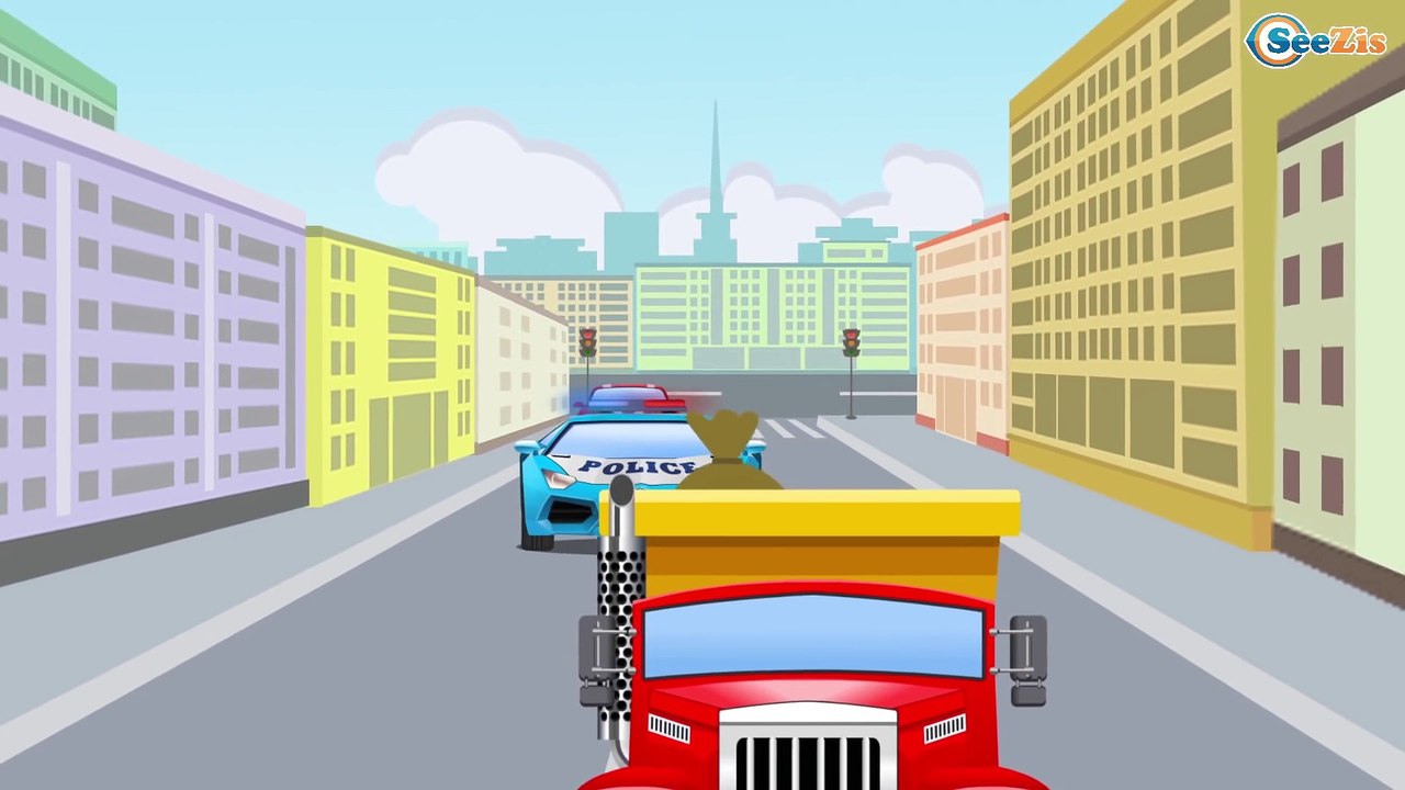 Police Car - Bank Robbery - Truck Cartoon for kids | Cartoons for children Episode 19