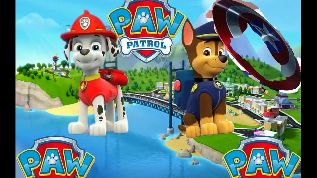 PAW PATROL Transforms into MARVEL Superheroes Iron Man Thor as Ryder Marshall Transforming