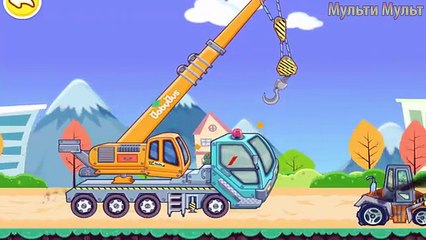 Trucks for children kids. Construction game: Crawler excavator and More