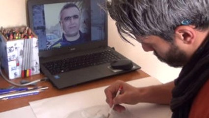 Bitlis - Özel) Bitlisli Ressamdan Şehitlere Vefa