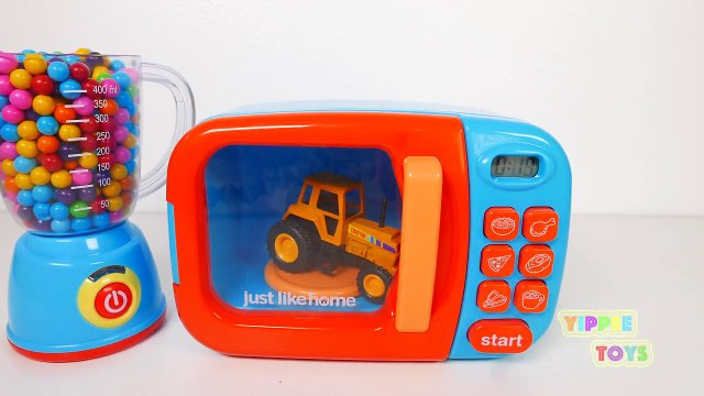 Monster Tow Truck Car Vehicles Toys for Kids Learn Colors for Toddlers with Microwave Playset-P0B7AMR2Klg