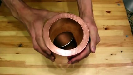 Rendre fou un aimant dans un cylindre de cuivre