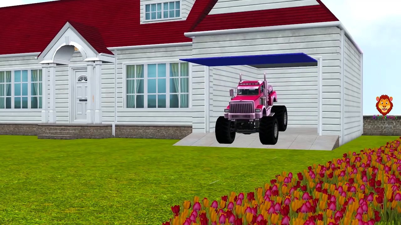 Finger Family Monster Trucks Cartoons | Fire Truck, Ambulance & Police Cars in Children Rh