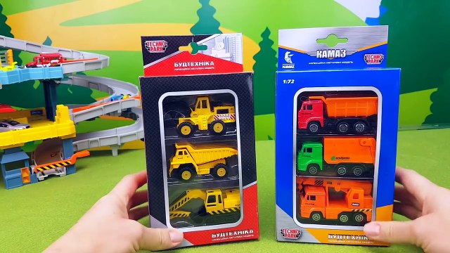 Working machines. #Toys - transporter, garbage truck, truck crane, excavator, loader, dump truck.-MSOhBOpTeoE