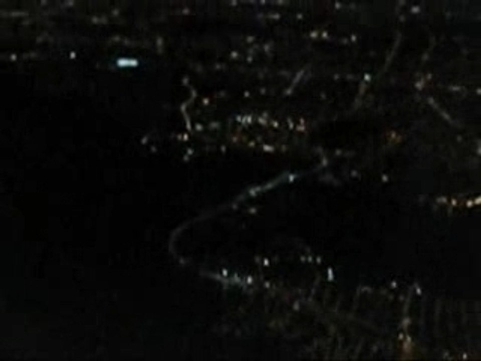 New York de nuit de l'avion