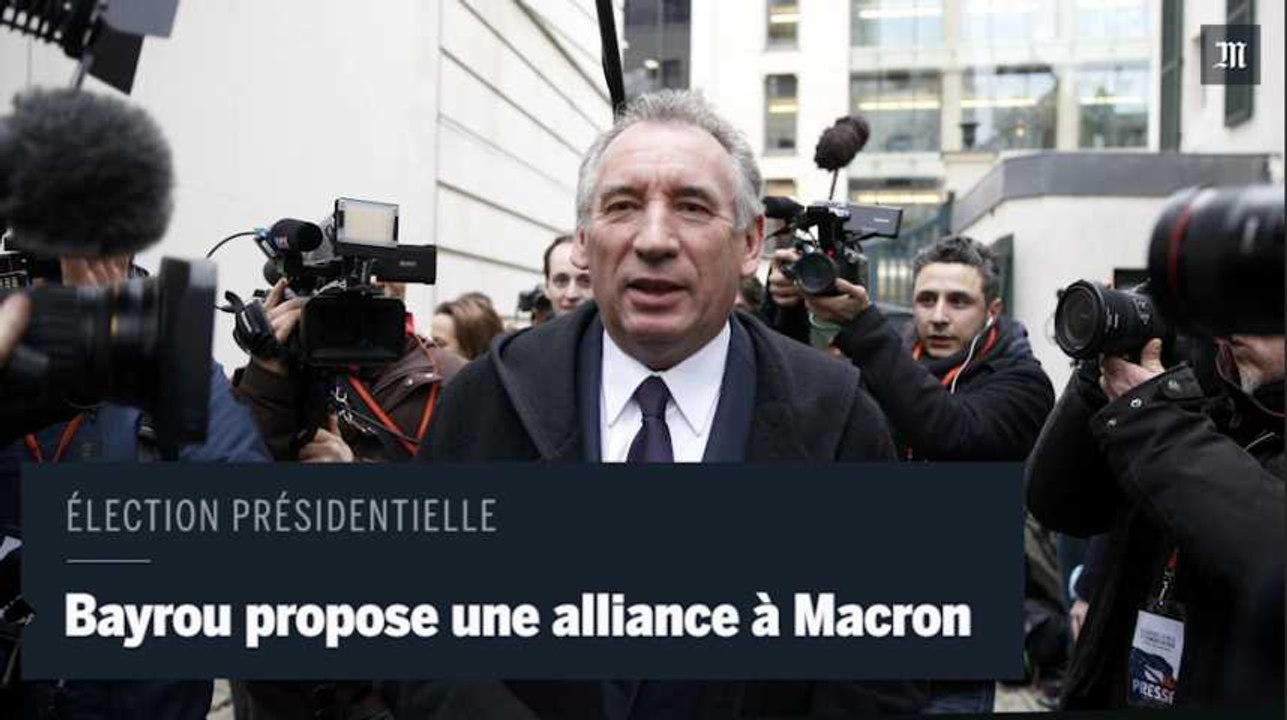François Bayrou propose une "offre d'alliance" à Emmanuel Macron