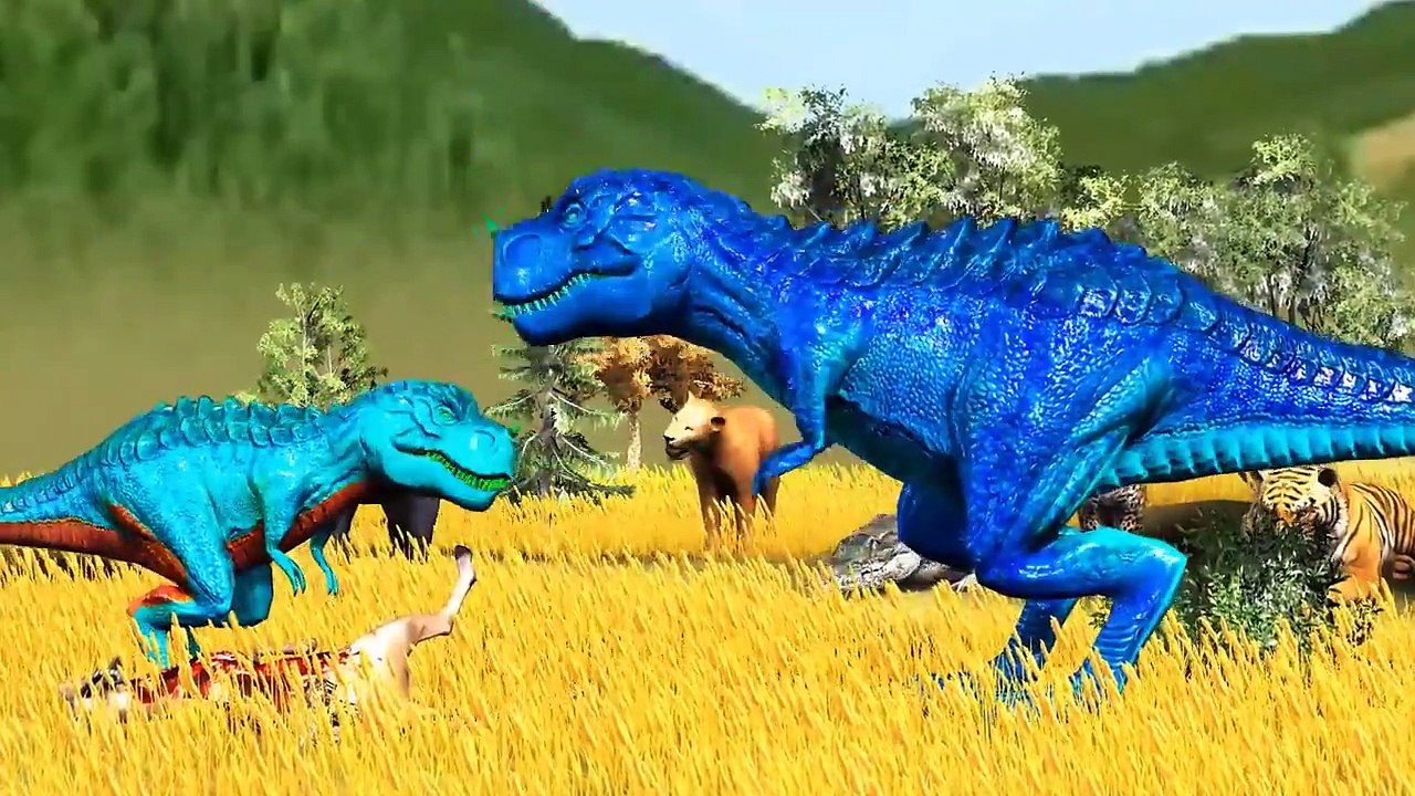 Spiderman Dinosaur Vs Gorilla Vs Lion Fight Dinosaurs Nursery Rhymes For Children Dinosaur