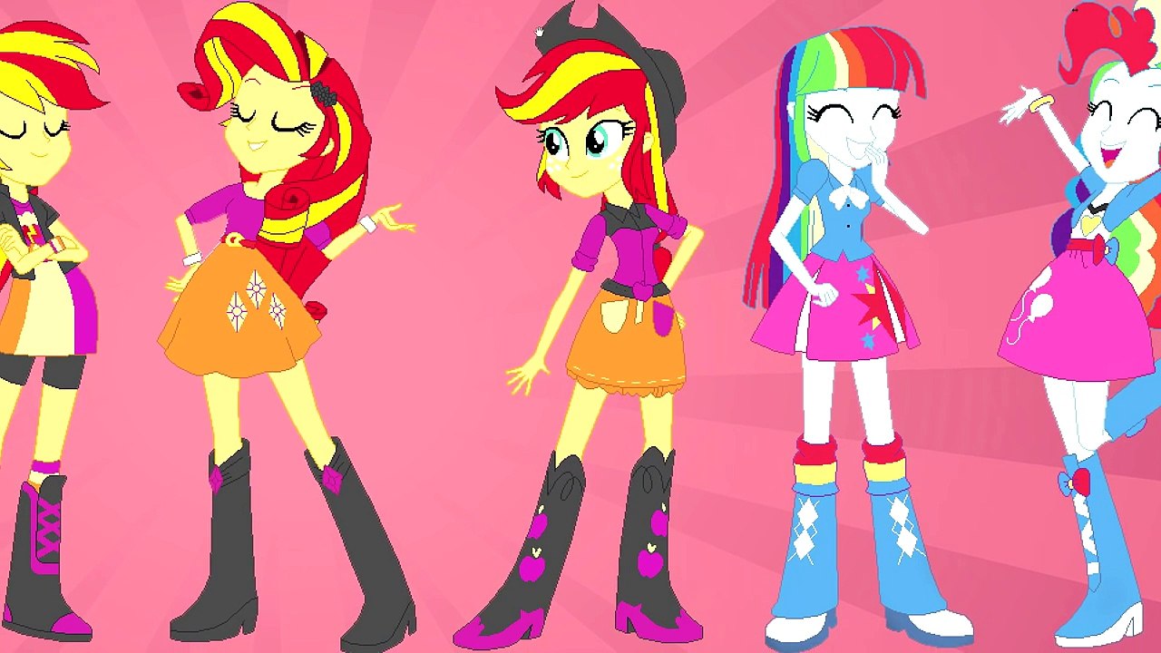 My Little Pony Transforms - Equestria Girls Mane 7 Color Swap ALL Colors MLPEG - Coloring