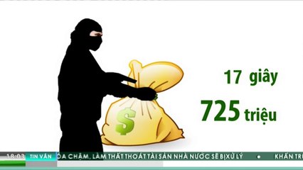 Ngân hàng BIDV- Bị cướp 725 triệu trong 17 giây