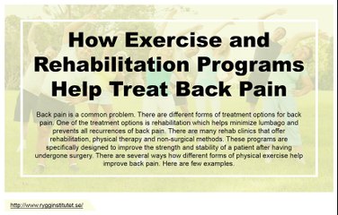 How can individuals treat back pain?