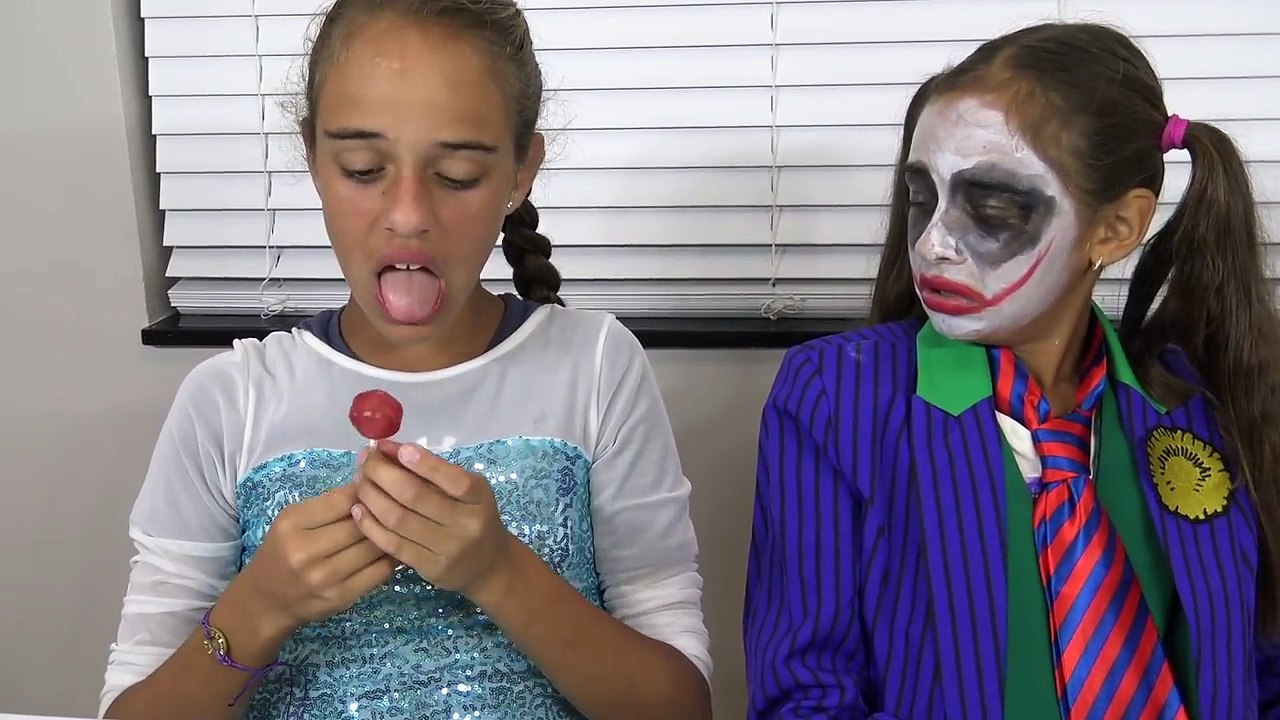 JOKER GIRL GIANT CHOCOLATE! w_ Frozen Elsa Hulk Sophia Sarah SURPRISE Toys In Real Life-w23Q0VW41QE