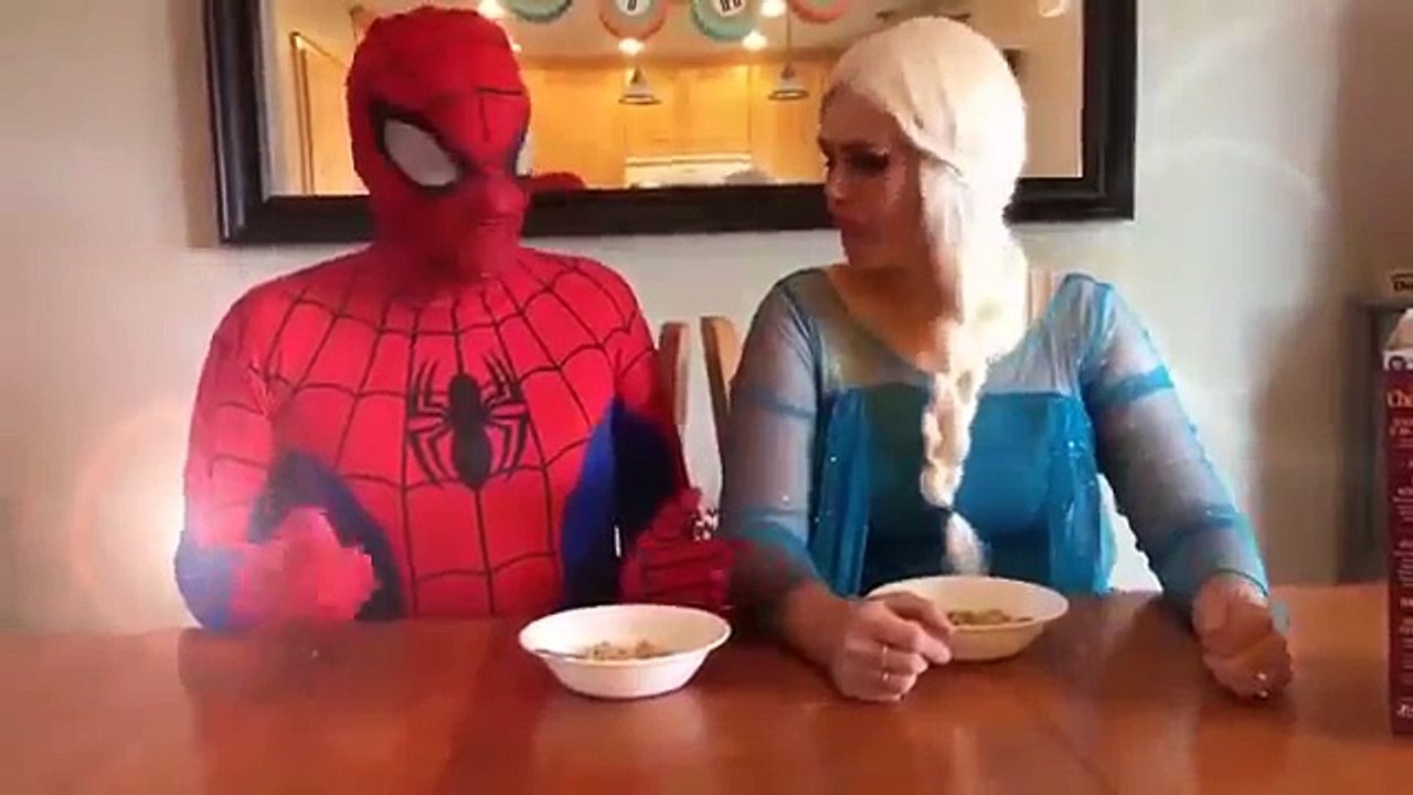Frozen Elsa and Spiderman hypnotized!! Joker pranks the disney princesses Belle and Snow w