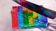 1000 Degree Knife VS Colors Lego Jelly Gummy Pudding Learn Colors Slime Spoon Glitter-iNKKj536lYQ