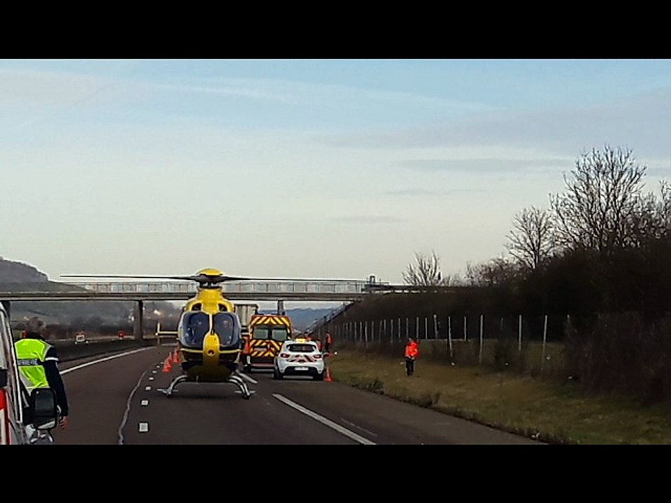 L'hélicoptère du Samu se pose sur l'A6 après un accident à Chailly-sur-Armançon
