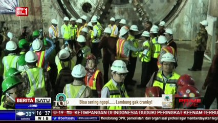 Presiden Jokowi Meninjau Pengerjaan Terowongan MRT
