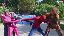 Spiderman vs Batman! w/ Frozen Elsa Rosa Spidergirl Joker Ironman Curioso Superhéroe Video :