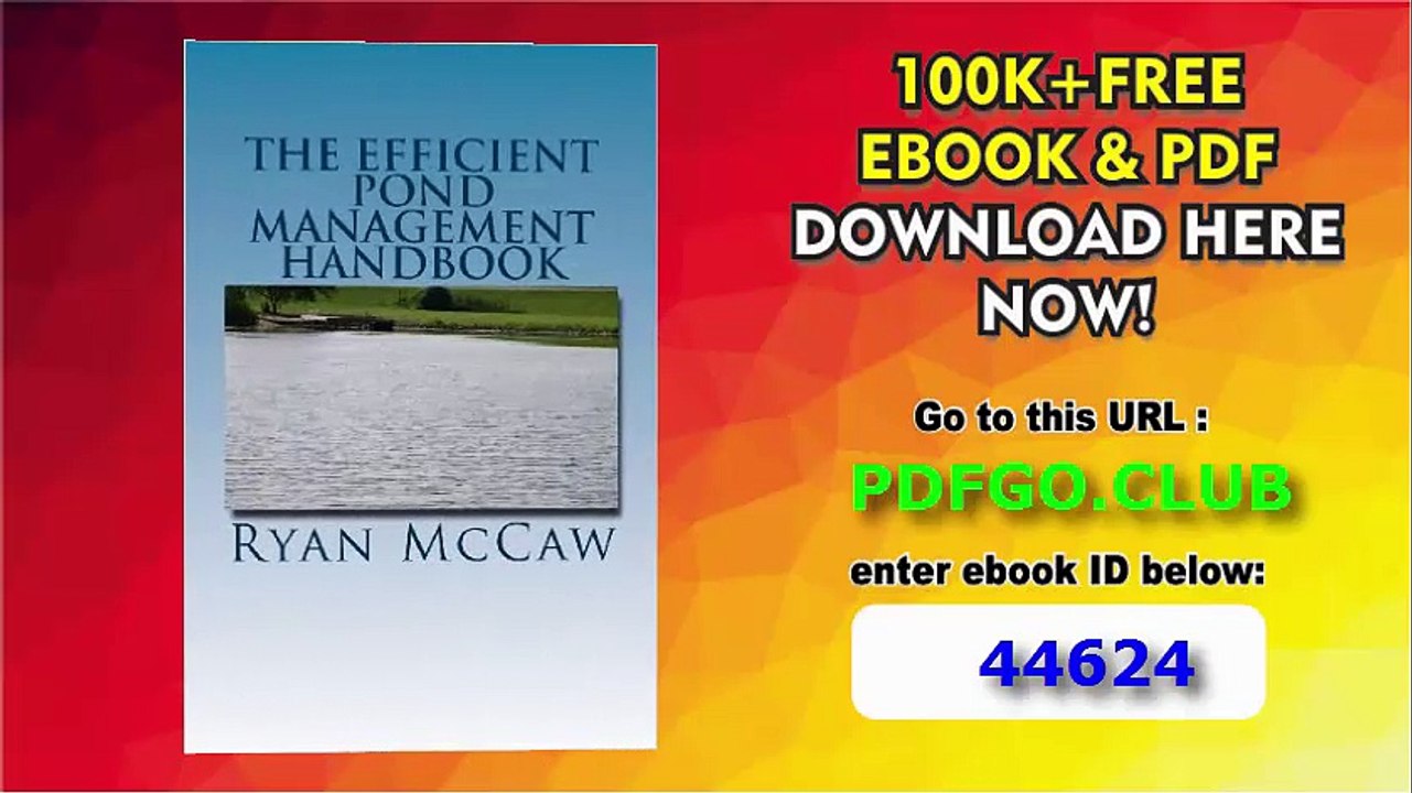 The Efficient Pond Management Handbook