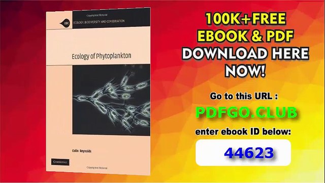 The Ecology of Phytoplankton (Ecology, Biodiversity and Conservation)