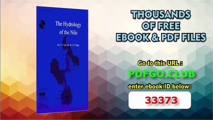 The Hydrology of the Nile (IAHS Special Publications)