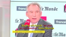 Bayrou a bien dit que le projet de Macron était proche de celui de Sarkozy