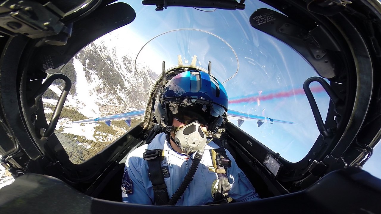 La Patrouille de France à Méribel, depuis les avions
