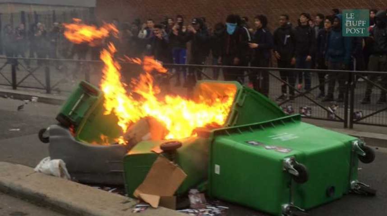 Les images des blocus à Bergson et dans les lycées parisiens contre les violences policières et en soutien à Théo