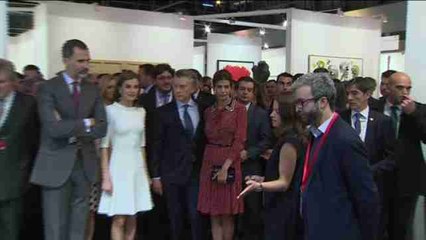 Los reyes de España y Macri inauguran ARCO, dedicado al arte argentino