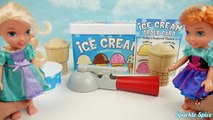 Ice Cream Playset Cones Toys For Kids Learn Colors with Frozen Anna and Elsa Toddlers Lear