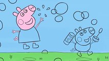 Peppa Pig Drawing and Coloring Book Peppa, George and the Bubbles