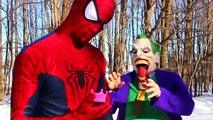 Spiderman Vs Joker Vs Elsa! Elsa Kisses Joker! Fun Superhero Movie in Real Life