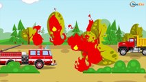 The Fire Truck hurry to the rescue - fire in the forest | Car Cartoon for children Episode 18