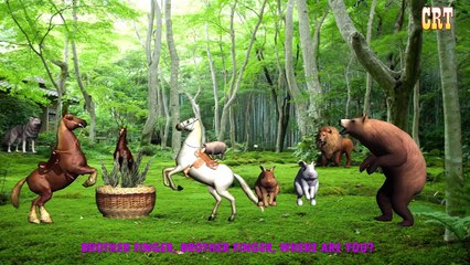 Colors Horse Vs Gorilla Finger Family Rhymes | Elephant Vs Gorilla Finger Family Collectio
