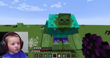 CHASE JUEGA MINECRAFT: animales Mutantes y Robo de los Dinosaurios w/ Oportunidad Cubos 1.7 Mods w/ Zoot