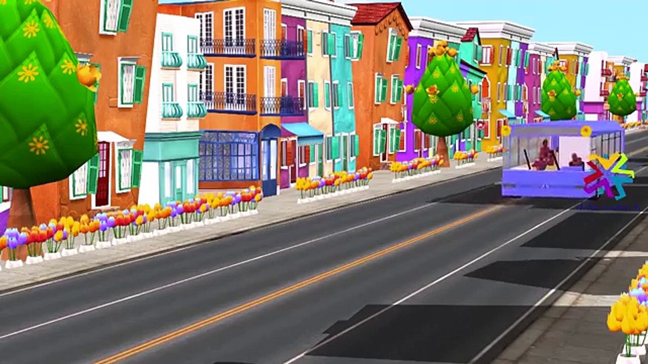 Finger Family Children Nursery Rhymes Spiderman Cartoons | Wheels On The Bus Go Round And Round