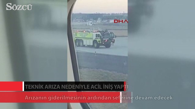 Teknik arıza nedeniyle acil iniş yaptı