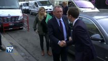 Les arrivées de Macron et Bayrou au Palais de Tokyo pour leur rencontre