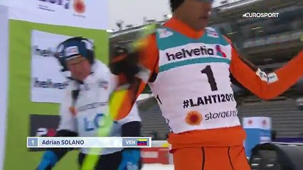 Un skieur en difficulté à Lahti 2017